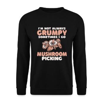 Fungi Hunter Mushroom Hunter Cadeaux - Sweat-shirt Unisexe - noir - Devant - Alina (178cm) & Michal (187cm)