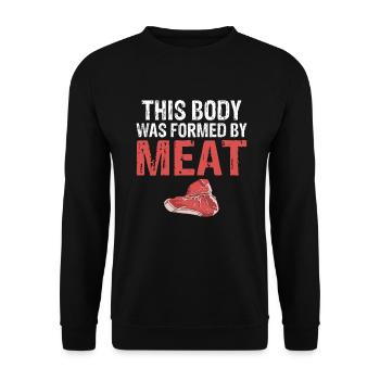 BBQ Grill Boeuf Viande Amoureux Cadeaux - Sweat-shirt Unisexe - noir - Devant - Alina (178cm) & Michal (187cm)