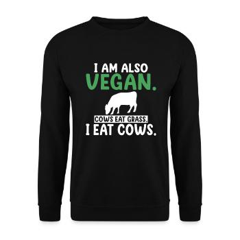 BBQ Grill Beef Meat Lovers Gifts - Unisex Sweatshirt - black - Front - Alina (178cm) & Michal (187cm)