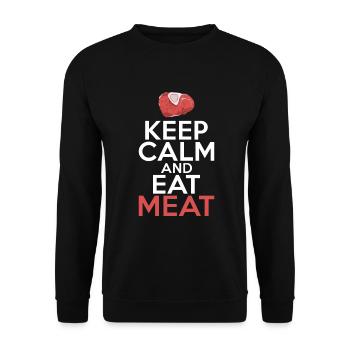 BBQ Grill Boeuf Viande Amoureux Cadeaux - Sweat-shirt Unisexe - noir - Devant - Alina (178cm) & Michal (187cm)