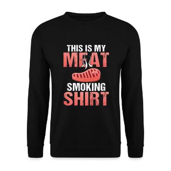 BBQ Grill Boeuf Viande Amoureux Cadeaux - Sweat-shirt Unisexe - noir - Devant - Alina (178cm) & Michal (187cm)