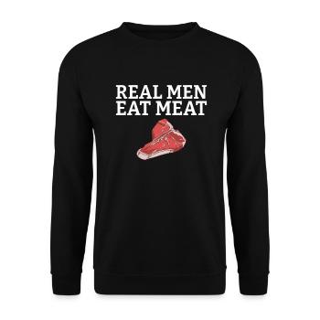 BBQ Grill Boeuf Viande Amoureux Cadeaux - Sweat-shirt Unisexe - noir - Devant - Alina (178cm) & Michal (187cm)