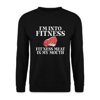 BBQ Grill Rindfleisch Liebhaber Geschenke - Unisex Pullover - Schwarz - Vorne - Alina (178cm) & Michal (187cm)