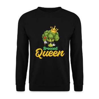 Broccoli Queen - Unisex Sweatshirt - black - Front - Alina (178cm) & Michal (187cm)