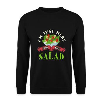 Je ne suis là que pour la salade - Sweat-shirt Unisexe - noir - Devant - Alina (178cm) & Michal (187cm)