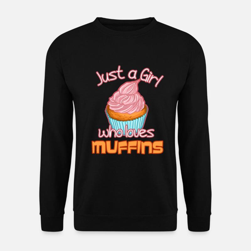 Nur ein Mädchen, das Muffins liebt - Unisex Pullover - Schwarz