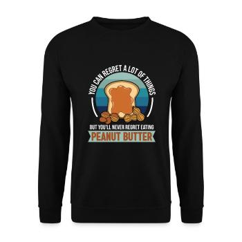 Erdnussbutter Peanut Butter - Unisex Sweatshirt - black - Front - Alina (178cm) & Michal (187cm)