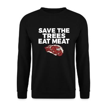 BBQ Grill Boeuf Viande Amoureux Cadeaux - Sweat-shirt Unisexe - noir - Devant - Alina (178cm) & Michal (187cm)