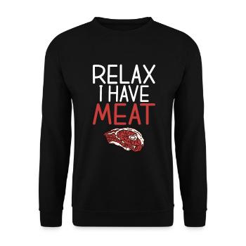 BBQ Grill Boeuf Viande Amoureux Cadeaux - Sweat-shirt Unisexe - noir - Devant - Alina (178cm) & Michal (187cm)