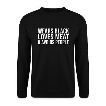 BBQ Grill Boeuf Viande Amoureux Cadeaux - Sweat-shirt Unisexe - noir - Devant - Alina (178cm) & Michal (187cm)