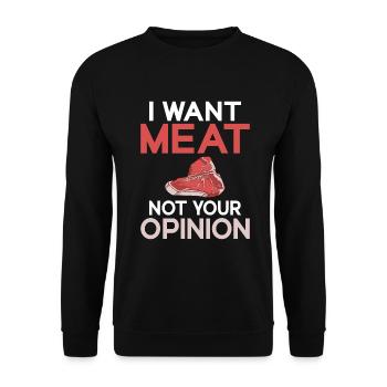 BBQ Grill Rindfleisch Liebhaber Geschenke - Unisex Pullover - Schwarz - Vorne - Alina (178cm) & Michal (187cm)