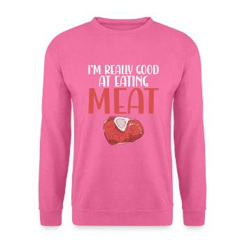 BBQ Grill Rindfleisch Liebhaber Geschenke - Unisex Pullover - Pink - Vorne