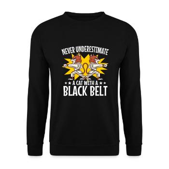 Martial Arts Black Belt Karate Taekwondo - Unisex Sweatshirt - black - Front - Alina (178cm) & Michal (187cm)
