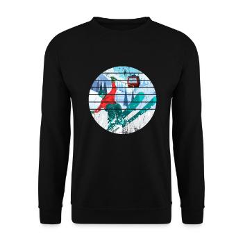 Domaine skiable ski skieurs d’hiver - Sweat-shirt Unisexe - noir - Devant - Alina (178cm) & Michal (187cm)