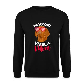 Magyar Vizsla mom Ungarischer Vorstehhund - Unisex Pullover - Schwarz - Vorne - Alina (178cm) & Michal (187cm)