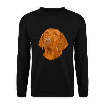 Magyar Vizsla Kurzhaariger Ungarischer Vorstehhund - Unisex Pullover - Schwarz - Vorne - Alina (178cm) & Michal (187cm)