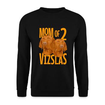 Magyar Vizsla mom Ungarischer Vorstehhund - Unisex Pullover - Schwarz - Vorne - Alina (178cm) & Michal (187cm)