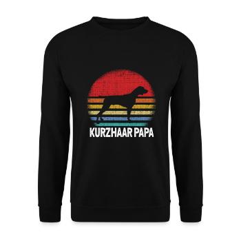 German shorthair dog gsp hunting dog shorthair daddy - Unisex Sweatshirt - black - Front - Alina (178cm) & Michal (187cm)