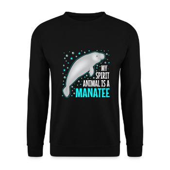 Manatee Manatee - Unisex Sweatshirt - black - Front - Alina (178cm) & Michal (187cm)