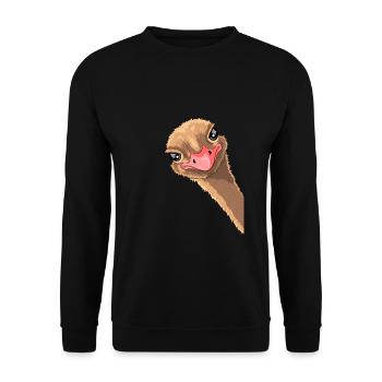 Lunettes de soleil d’autruche Costume d’autruche vintage - Sweat-shirt Unisexe - noir - Devant - Alina (178cm) & Michal (187cm)