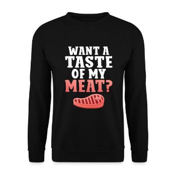 BBQ Grill Boeuf Viande Amoureux Cadeaux - Sweat-shirt Unisexe - noir - Devant - Alina (178cm) & Michal (187cm)