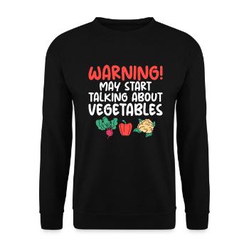 Vegetable Lover Vegetarian Gifts - Unisex Sweatshirt - black - Front - Alina (178cm) & Michal (187cm)
