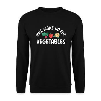 Vegetable Lover Vegetarian Gifts - Unisex Sweatshirt - black - Front - Alina (178cm) & Michal (187cm)