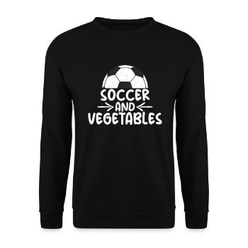 Vegetable Lover Vegetarian Gifts - Unisex Sweatshirt - black - Front - Alina (178cm) & Michal (187cm)