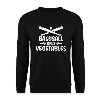 Vegetable Lover Vegetarian Gifts - Unisex Sweatshirt - black - Front - Alina (178cm) & Michal (187cm)
