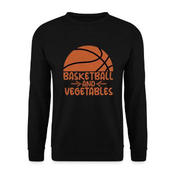 Vegetable Lover Vegetarian Gifts - Unisex Sweatshirt - black - Front - Alina (178cm) & Michal (187cm)