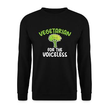 Vegetable Lover Vegetarian Gifts - Unisex Sweatshirt - black - Front - Alina (178cm) & Michal (187cm)