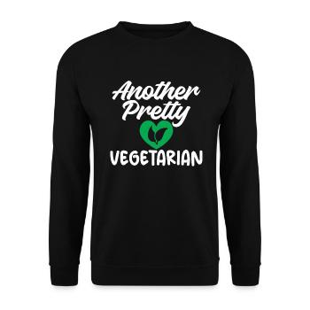 Vegetable Lover Vegetarian Gifts - Unisex Sweatshirt - black - Front - Alina (178cm) & Michal (187cm)