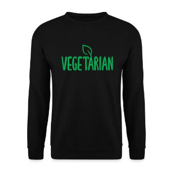 Vegetable Lover Vegetarian Gifts - Unisex Sweatshirt - black - Front - Alina (178cm) & Michal (187cm)