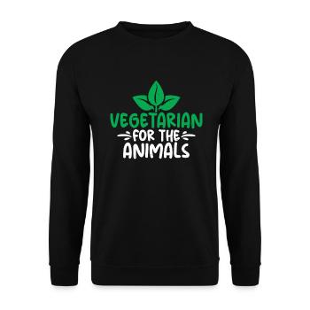 Vegetable Lover Vegetarian Gifts - Unisex Sweatshirt - black - Front - Alina (178cm) & Michal (187cm)