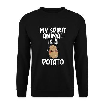 Vegetable Lover Vegetarian Gifts - Unisex Sweatshirt - black - Front - Alina (178cm) & Michal (187cm)