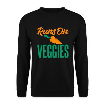 Gemüseliebhaber Vegetarische Geschenke - Unisex Pullover - Schwarz - Vorne - Alina (178cm) & Michal (187cm)