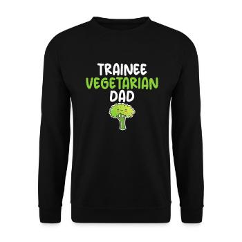 Vegetable Lover Vegetarian Gifts - Unisex Sweatshirt - black - Front - Alina (178cm) & Michal (187cm)