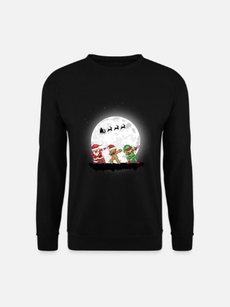 Weihnachten Mädchen Jungen Dabbing Santa Xmas - Unisex Pullover - Schwarz