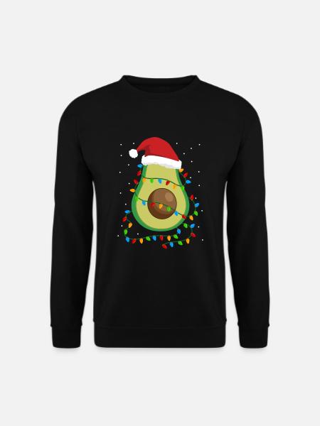 Santa Claus Avocado Christmas - Unisex Sweatshirt - black