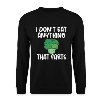 Vegetable Lover Vegetarian Gifts - Unisex Sweatshirt - black - Front - Alina (178cm) & Michal (187cm)