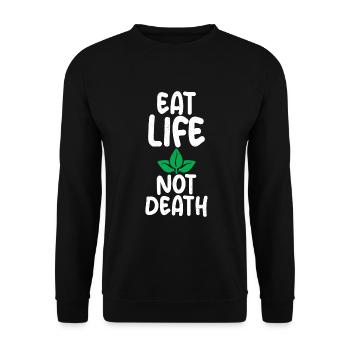 Vegetable Lover Vegetarian Gifts - Unisex Sweatshirt - black - Front - Alina (178cm) & Michal (187cm)