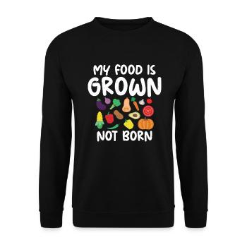 Vegetable Lover Vegetarian Gifts - Unisex Sweatshirt - black - Front - Alina (178cm) & Michal (187cm)
