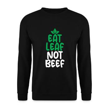 Vegetable Lover Vegetarian Gifts - Unisex Sweatshirt - black - Front - Alina (178cm) & Michal (187cm)