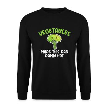 Vegetable Lover Vegetarian Gifts - Unisex Sweatshirt - black - Front - Alina (178cm) & Michal (187cm)