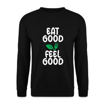 Vegetable Lover Vegetarian Gifts - Unisex Sweatshirt - black - Front - Alina (178cm) & Michal (187cm)