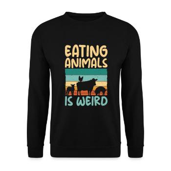 Vegetable Lover Vegetarian Gifts - Unisex Sweatshirt - black - Front - Alina (178cm) & Michal (187cm)
