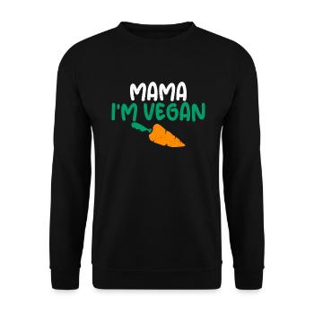 Vegetable Lover Vegetarian Gifts - Unisex Sweatshirt - black - Front - Alina (178cm) & Michal (187cm)