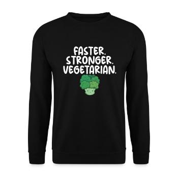 Gemüseliebhaber Vegetarische Geschenke - Unisex Pullover - Schwarz - Vorne - Alina (178cm) & Michal (187cm)