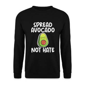 Vegetable Lover Vegetarian Gifts - Unisex Sweatshirt - black - Front - Alina (178cm) & Michal (187cm)