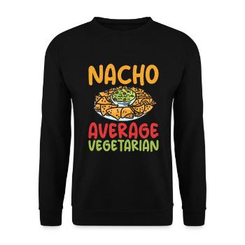 Vegetable Lover Vegetarian Gifts - Unisex Sweatshirt - black - Front - Alina (178cm) & Michal (187cm)